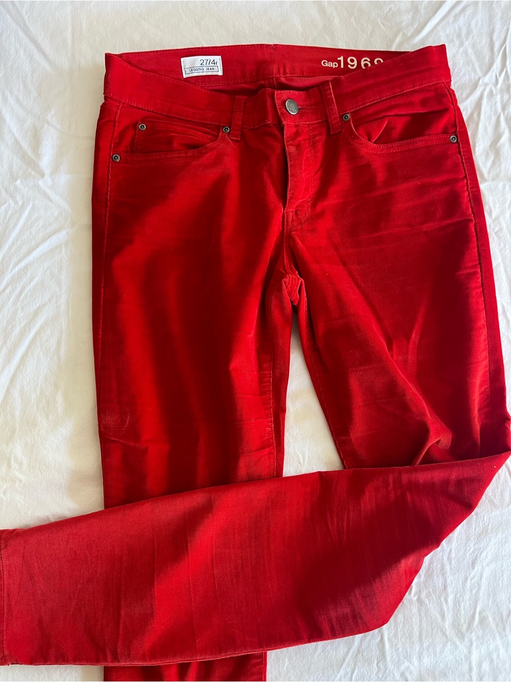 GAP Women’s Bright Red Skinny Jeans